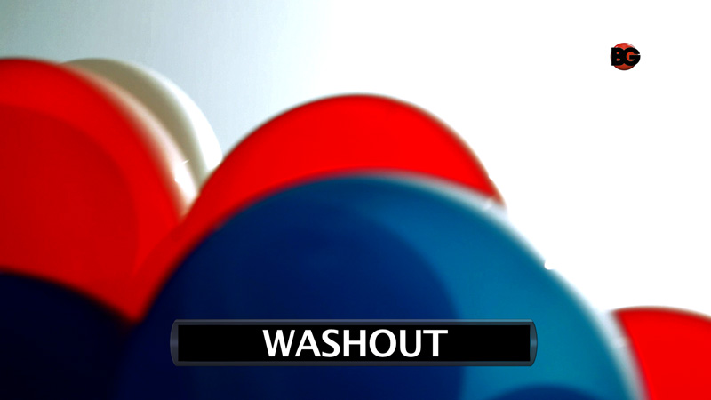 Contestants battle using water balloons, cannons and guns.