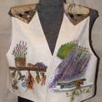 Lavender Fields hand painted Vest